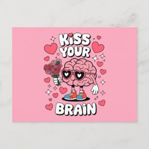 Kus je Valentijnsdag Grappige Leraar Uitnodiging Briefkaart