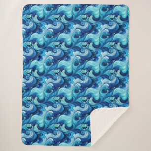 Kus jezelf op in een elegante Aziatische Blauwe Sherpa Deken