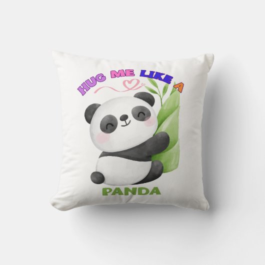 Kus-kussen – Knuffel me als een panda 🐼 Kussen (Voorkant)