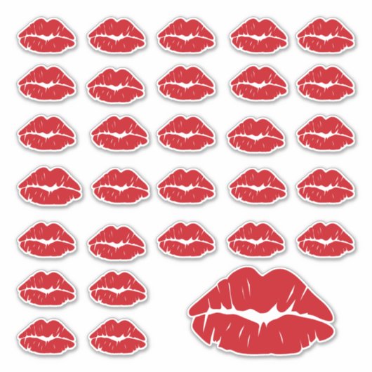Kus Liefde Kisses Custom Cut-Out Sticker (Voorkant)