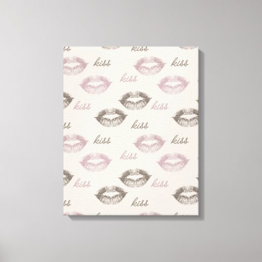 Kus Lippen Canvas Afdruk (Voorkant)
