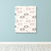 Kus Lippen Canvas Afdruk (Insitu (Houten vloer))