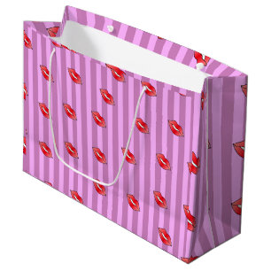 Kus lippen patroon groot cadeauzakje