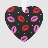 Kus Lips roze rood harten Acrylische Ornamenten Bl (achterkant)