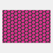 Kus Lips Wrapping Paper Flat Sheet Set van 3 (Voorkant)