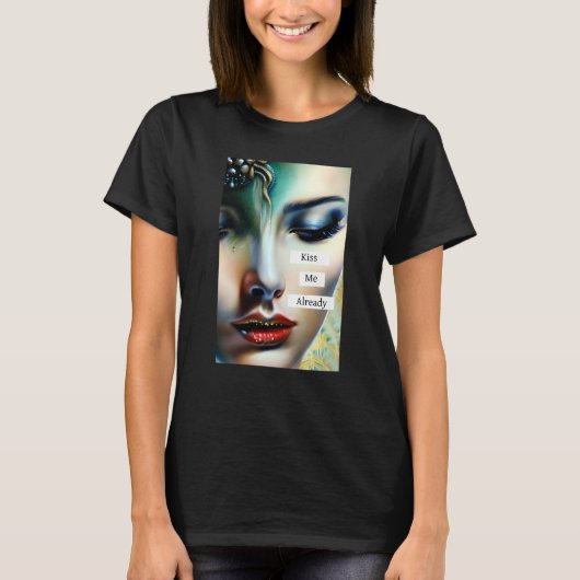 Kus me al | Fantasie Etherische Kunst T-shirt (Voorkant)