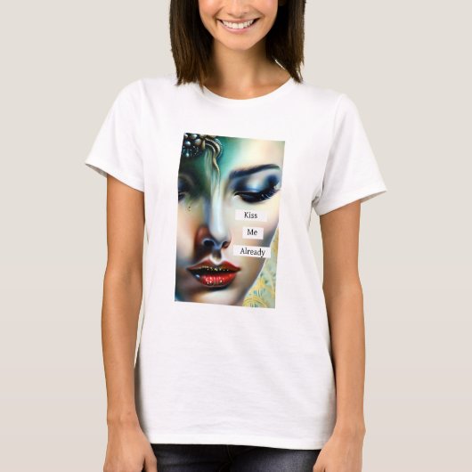 Kus me al | Fantasie Etherische Kunst T-shirt (Voorkant)