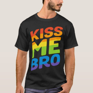 Kus me bro regenboog vlag gay pride lgbt t-shirt