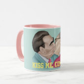 Kus me comrade - Brezhnev kisser Honecker Mok (Voorkant links)