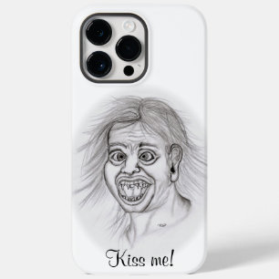 Kus me! Funny tekening zwart-wit design Case-Mate iPhone 14 Pro Max Hoesje