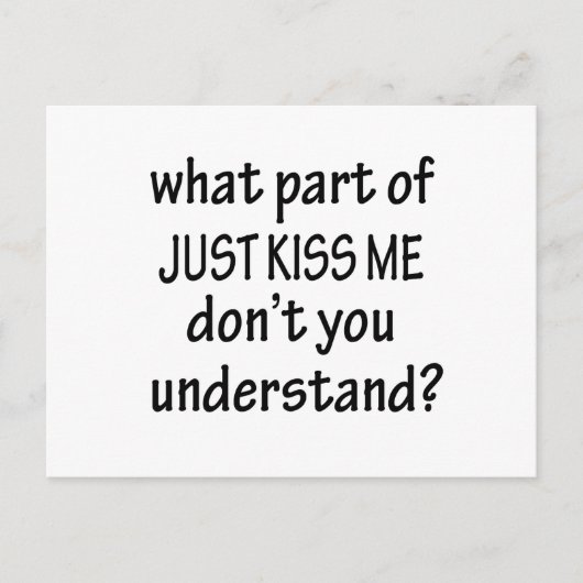 Kus me gewoon briefkaart (Voorkant)