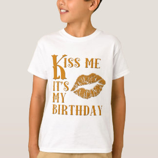 Kus me Het is mijn geboorte Sparkly T-shirt