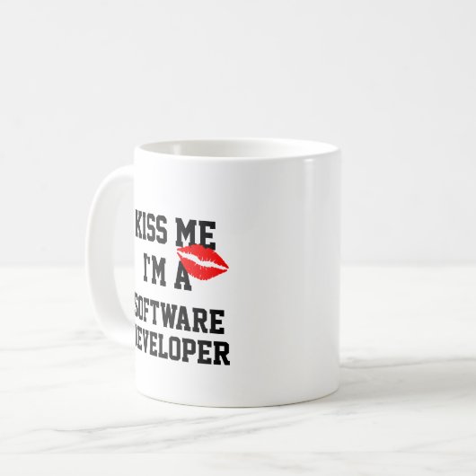 Kus me I m a Software Developer Mok (Voorkant links)