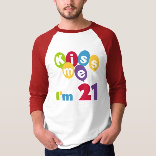 Kus me Ik ben 21 T-shirts en cadeautjes op de verj (Voorkant)