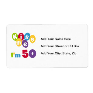 Kus me Ik ben 50 T-shirts en cadeautjes Etiket