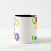 Kus me Ik ben 50 T-shirts en cadeautjes Tweekleurige Koffiemok (Center)