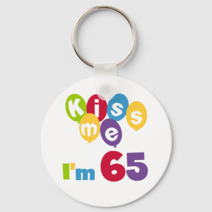 Kus me Ik ben 65 T-shirts en cadeautjes op de verj Sleutelhanger
