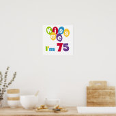 Kus me Ik ben 75 T-shirts en cadeautjes Poster (Keuken)