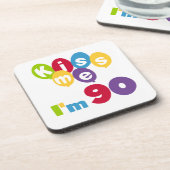 Kus me Ik ben 90 T-shirts en cadeautjes. Bier Onderzetter (Linkerzijde)