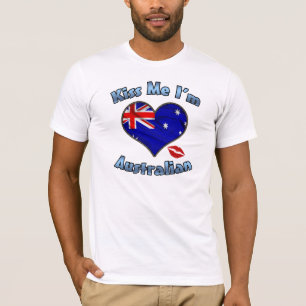 Kus me Ik ben Australian Flag T-Shirt Australia Da