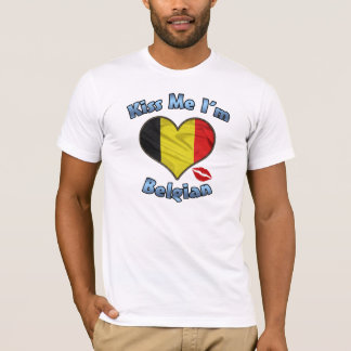 Kus me Ik ben Belgische vlag T-Shirt National Holi
