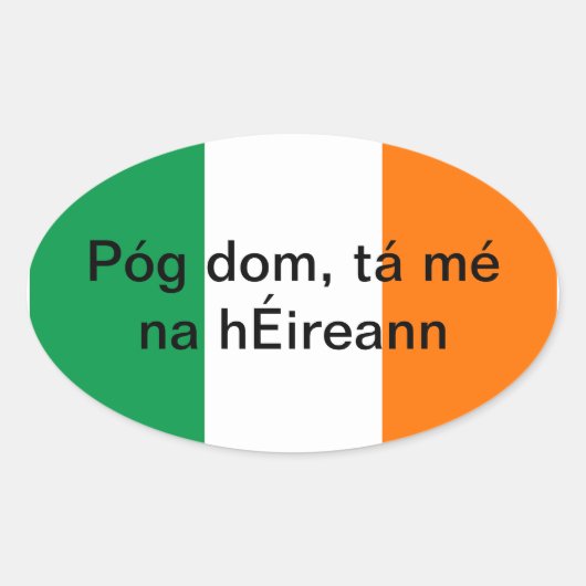 Kus me, ik ben een Ierse sticker (Voorkant)