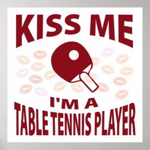 Kus me ik ben een Tennis Player Poster
