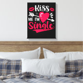 Kus me Ik ben een Valentijn. Canvas Afdruk (Insitu (Slaapkamer))