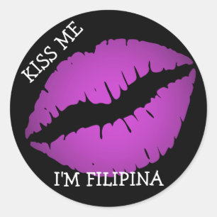 Kus Me, Ik Ben Filipijnse Ronde Sticker