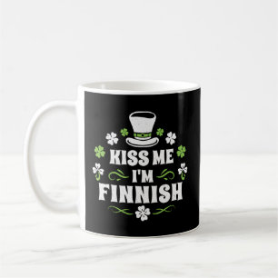 Kus me ik ben Fins St Patrick's Day Fins Koffiemok