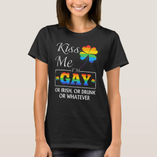 Kus me Ik ben Gay of Irish Patrick's Day Lgbt Sham T-shirt