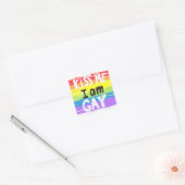 Kus me ik ben Gay Vierkante Sticker (Envelop)