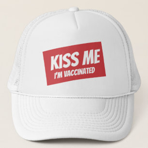 Kus me ik ben gevaccineerd door de moderne schimmi trucker pet