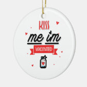 Kus me ik ben gevaccineerd keramisch ornament (Links)