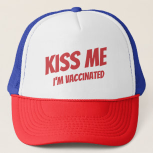 Kus me ik ben gevaccineerd Modern Cute Funny Quote Trucker Pet