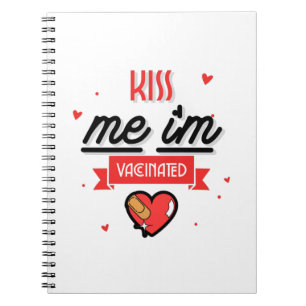 Kus me ik ben gevaccineerd notitieboek