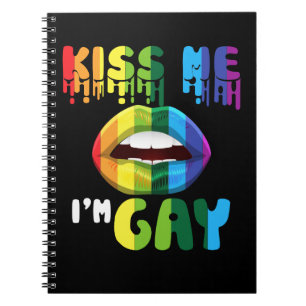 Kus me Ik ben homoseksuele Gay Pride LGBT Notitieboek