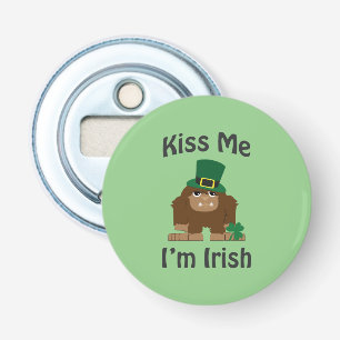 Kus Me Ik ben Iers bigfoot Button Flesopener