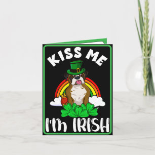 Kus me, ik ben Iers, Grappige St. Patricks Dag Feestdagen Kaart
