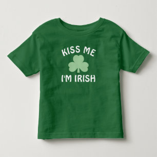 Kus Me Ik Ben Iers Groen Klaver St Patricks Dag Kinder Shirts