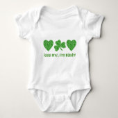 Kus me, ik ben Iers Hart en Shamrock Swirls Romper (Voorkant)