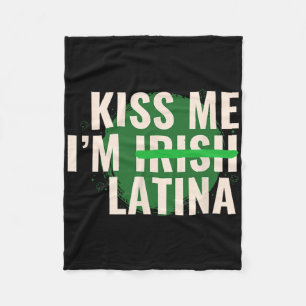 Kus Me Ik Ben Iers Latina - Grappige Hispanic St. Fleece Deken