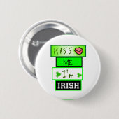Kus me Ik ben Iers Ronde Button 5,7 Cm (Voorkant /achterkant)