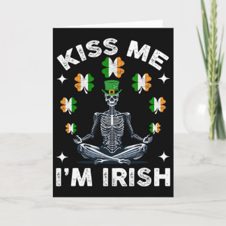 Kus Me Ik Ben Iers Skelet St. Patrick's Day Kaart
