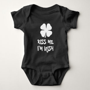 Kus Me Ik Ben Iers St. Patrick's Dag baby romper