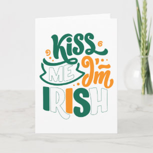 Kus Me Ik Ben Iers - St. Patrick's Dag Kaart