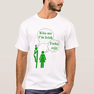 Kus me Ik ben Iers toiletbord T-shirt
