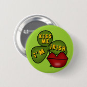 Kus Me Ik ben Ierse Button (Voorkant /achterkant)