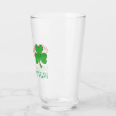 Kus me Ik ben Ierse Green Shamrock Red Lips Glas (Links)