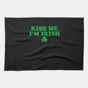 Kus me ik ben Ierse Shamrock, St Patricks Day voor Theedoek